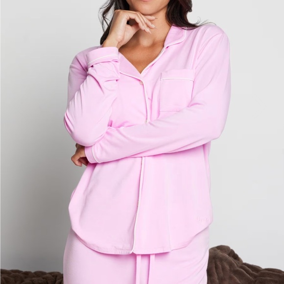 Cmfrt Women's Luna Lounge Pink PJ Set-size XS - Picture 8 of 8
